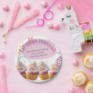 Plato De Papel Fiesta de Cumpleaños de Hornear Cupcake Little Che