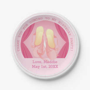 Plato De Papel Fiesta de cumpleaños de la bailarina