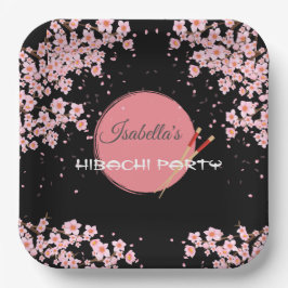 Plato De Papel Fiesta de cumpleaños de la cena japonesa de Hibach