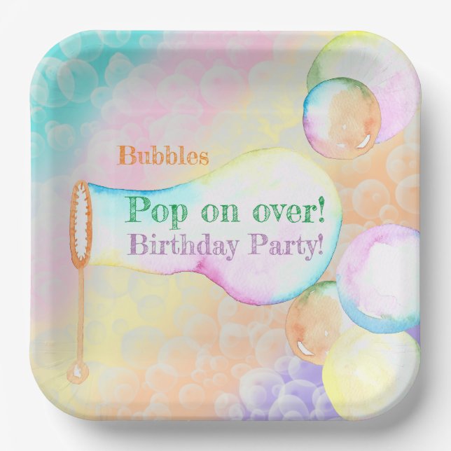 Plato De Papel Fiesta De Cumpleaños De Los Niños (Anverso)