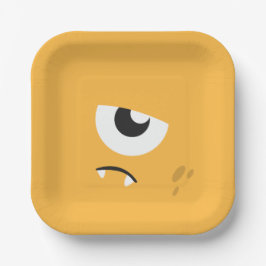 Plato De Papel Fiesta de cumpleaños de Monster