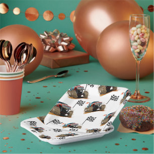 Plato De Papel Fiesta de cumpleaños de monstruo infantil