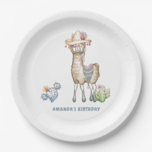 Plato De Papel Fiesta de cumpleaños de niños de Llama