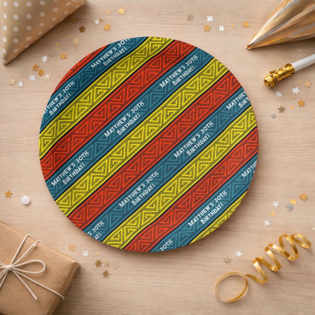 Plato De Papel Fiesta de cumpleaños de nombre y edad banda celta  (Subido por el creador)