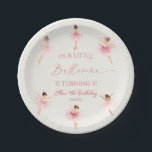 Plato De Papel Fiesta de cumpleaños de nuestro pequeño ballet ros<br><div class="desc">¡Estos son nuestros cuadritos de papel de cumpleaños de Ballet Rosa Ballerina!</div>