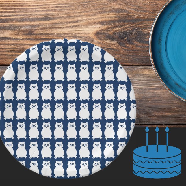 Plato De Papel Fiesta de cumpleaños de Owl (Subido por el creador)