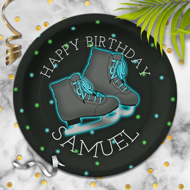 Plato De Papel Fiesta de cumpleaños de patinaje sobre hielo del n (Subido por el creador)