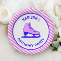 Fiesta de Cumpleaños de Patinaje sobre Hielo Rosa
