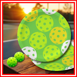 Plato De Papel Fiesta de cumpleaños de pelota deportes verdes