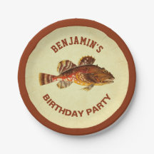Fiesta de cumpleaños de pesca rústica vintage