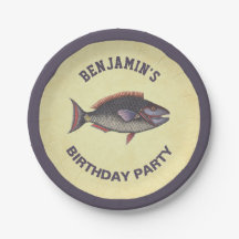 Fiesta de cumpleaños de pesca rústica vintage