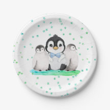Fiesta de cumpleaños de pingüino lindo