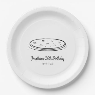 Plato De Papel Fiesta de cumpleaños de Pizza