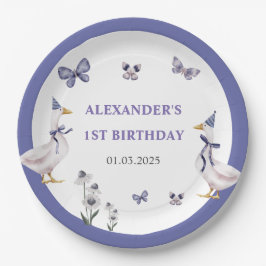 Plato De Papel Fiesta de cumpleaños de Silly Goose