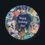 Plato De Papel Fiesta de cumpleaños de Sirena bajo el mar<br><div class="desc">Personalizar con cualquier texto para cualquier evento.</div>