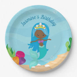 Plato De Papel Fiesta de cumpleaños de sirvienta afroamericana