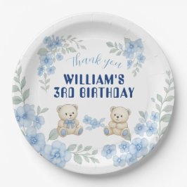 Plato De Papel Fiesta de cumpleaños de Teddy Bear