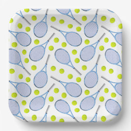 Plato De Papel Fiesta de cumpleaños de Tennis