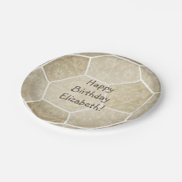 Plato De Papel fiesta de cumpleaños de una chica de oro muda