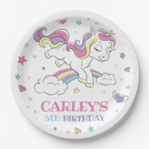 Fiesta de Cumpleaños de Unicornio Arcoíris Pastel,