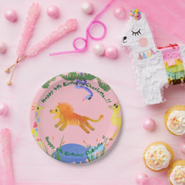 Plato De Papel Fiesta de cumpleaños de Wild Safari