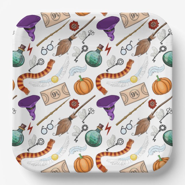 Plato De Papel Fiesta de cumpleaños del asistente (Anverso)