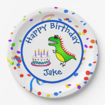 Fiesta de cumpleaños del dinosaurio y de la torta