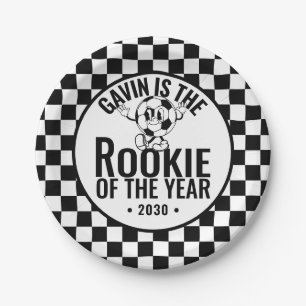 Plato De Papel Fiesta de cumpleaños del equipo retro vintage pers