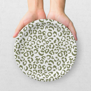 Plato De Papel Fiesta de cumpleaños del leopardo Safari para niño