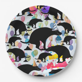 Plato De Papel Fiesta de cumpleaños del perro de Pooping