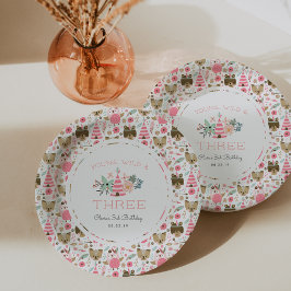 Plato De Papel Fiesta de cumpleaños juvenil, salvaje y de tres añ