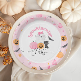 Plato De Papel Fiesta de cumpleaños Little Boo Spooktacular