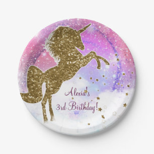 Plato De Papel Fiesta de cumpleaños mágica de la chispa del