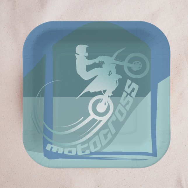 Plato De Papel Fiesta de cumpleaños Motocross dirtbike moto-x (Subido por el creador)