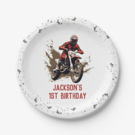 Plato De Papel Fiesta de cumpleaños para ciclismo de motocicleta 