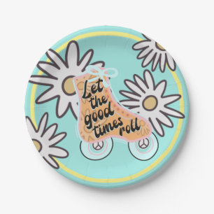 Plato De Papel Fiesta de cumpleaños para patinar sobre patinaje s