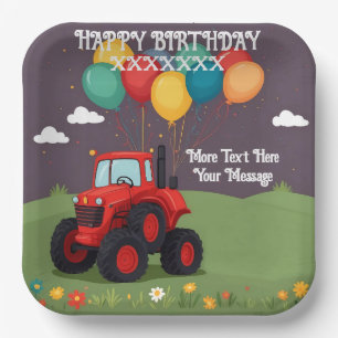 Plato De Papel Fiesta de Cumpleaños Personalizada