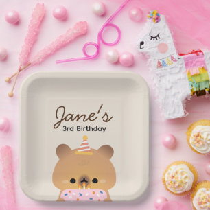 Plato De Papel Fiesta de cumpleaños simple y divertida