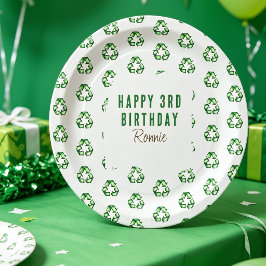Plato De Papel Fiesta de cumpleaños temática de basura para niños