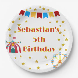 Plato De Papel Fiesta de cumpleaños temática del Carnaval persona