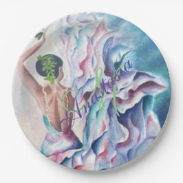 Plato De Papel Fiesta DE DANZA DE FUN FLAMENCO MONOGRAM