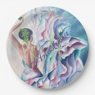 Plato De Papel Fiesta DE DANZA DE FUN FLAMENCO MONOGRAM