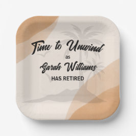 Plato De Papel Fiesta de despedida de Retirement Company