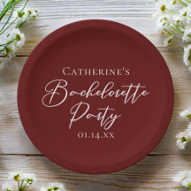Fiesta de Despedida de Soltera Burgundy Chic Perso