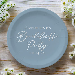 Plato De Papel Fiesta de Despedida de Soltera Chic Personalizada 