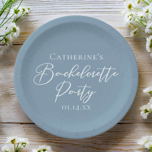 Plato De Papel Fiesta de Despedida de Soltera Chic Personalizada