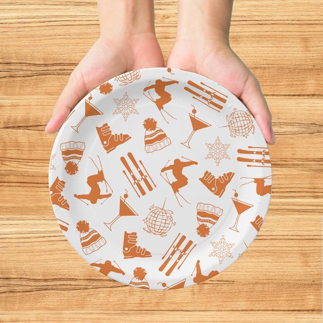 Plato De Papel Fiesta de Despedida de Soltera de Esquí Después de (Subido por el creador)