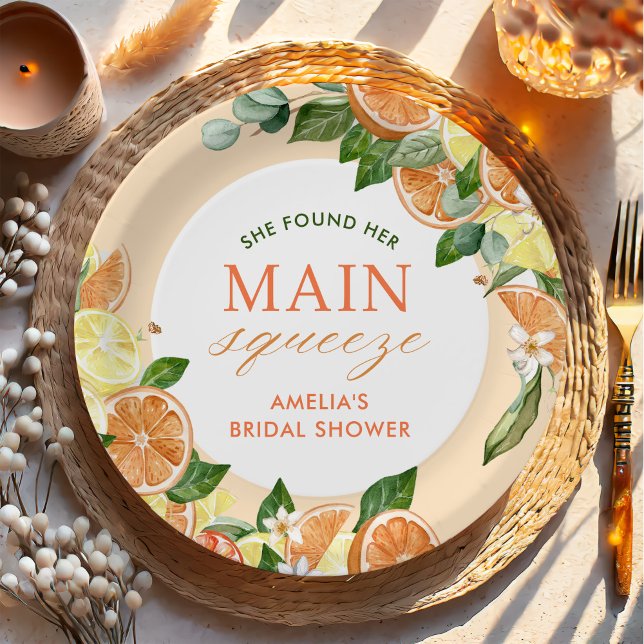 Plato De Papel Fiesta de Despedida de Soltera Main Squeeze Citrus (Subido por el creador)