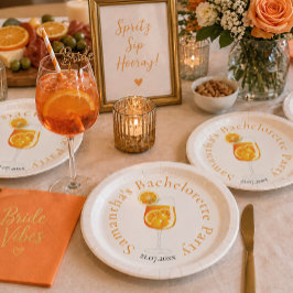 Plato De Papel Fiesta de Despedida de Soltera Personalizada con A