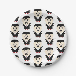 Plato De Papel Fiesta de disfraces de vampiros de Halloween. Kids